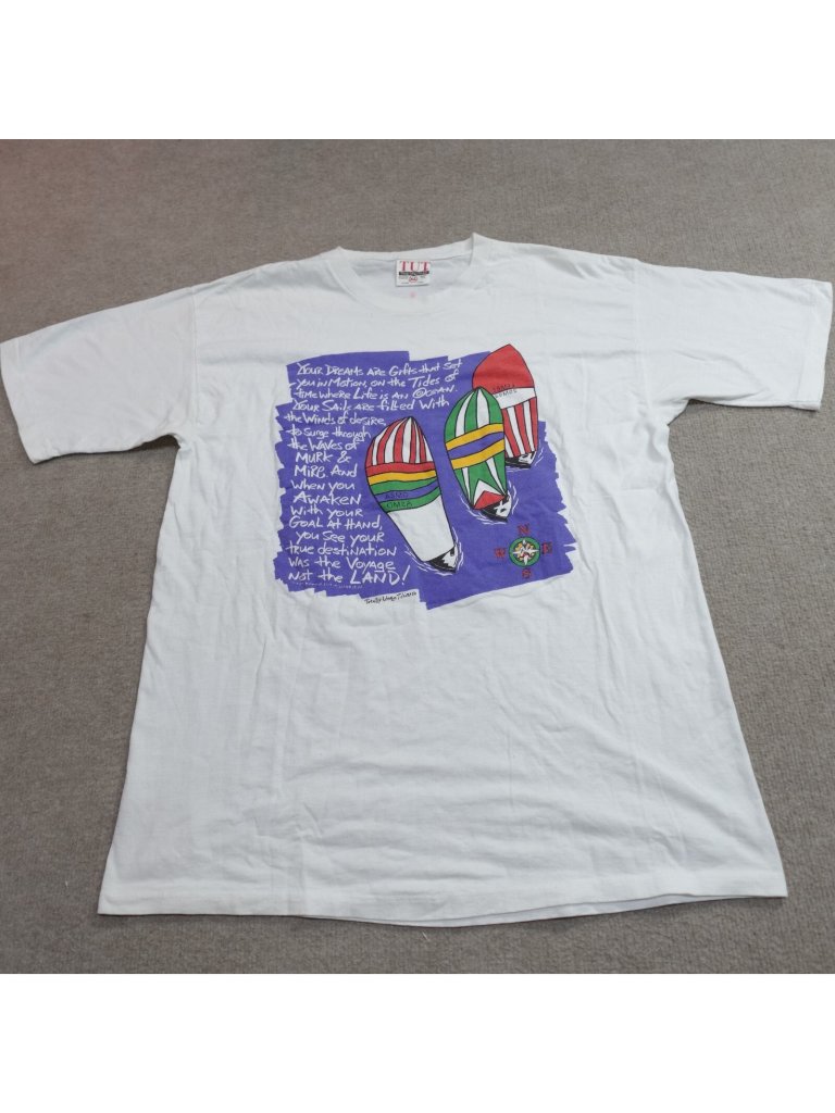 Vintage Tut Shirt Large White Regatta Totally Unique Shirts